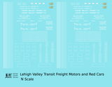 Lehigh Valley Transit Interurban Trolley Car and Freight Motor White Trolley Freight - Decal - Choose Scale