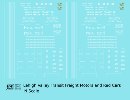 Lehigh Valley Transit Interurban Trolley Car and Freight Motor White Trolley Freight