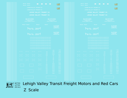 Lehigh Valley Transit Interurban Trolley Car and Freight Motor White Trolley Freight