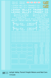 Lehigh Valley Transit Interurban Trolley Car and Freight Motor White Trolley Freight - Decal - Choose Scale