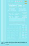 Lehigh Valley Transit Interurban Trolley Car and Freight Motor White Trolley Freight - Decal - Choose Scale