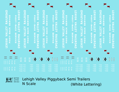 Lehigh Valley Piggyback Semi Trailer White