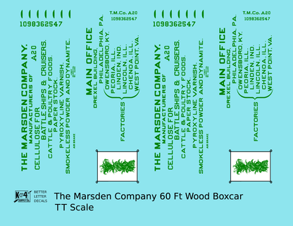 The Marsden Company 60 Ft Billboard Boxcar Dark Green