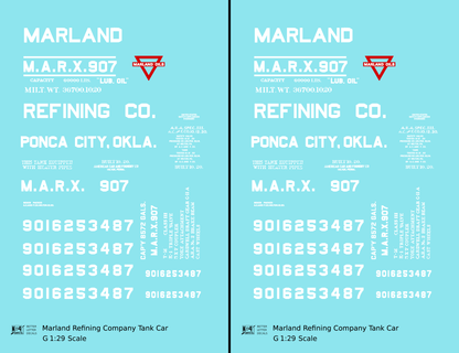 Marland Refining Co. Tank Car White Ponca City, Oklahoma