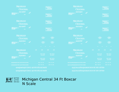 Michigan Central 34 Ft Boxcar White