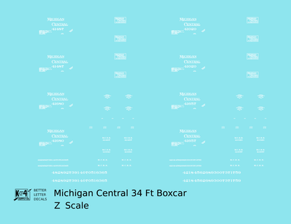 Michigan Central 34 Ft Boxcar White