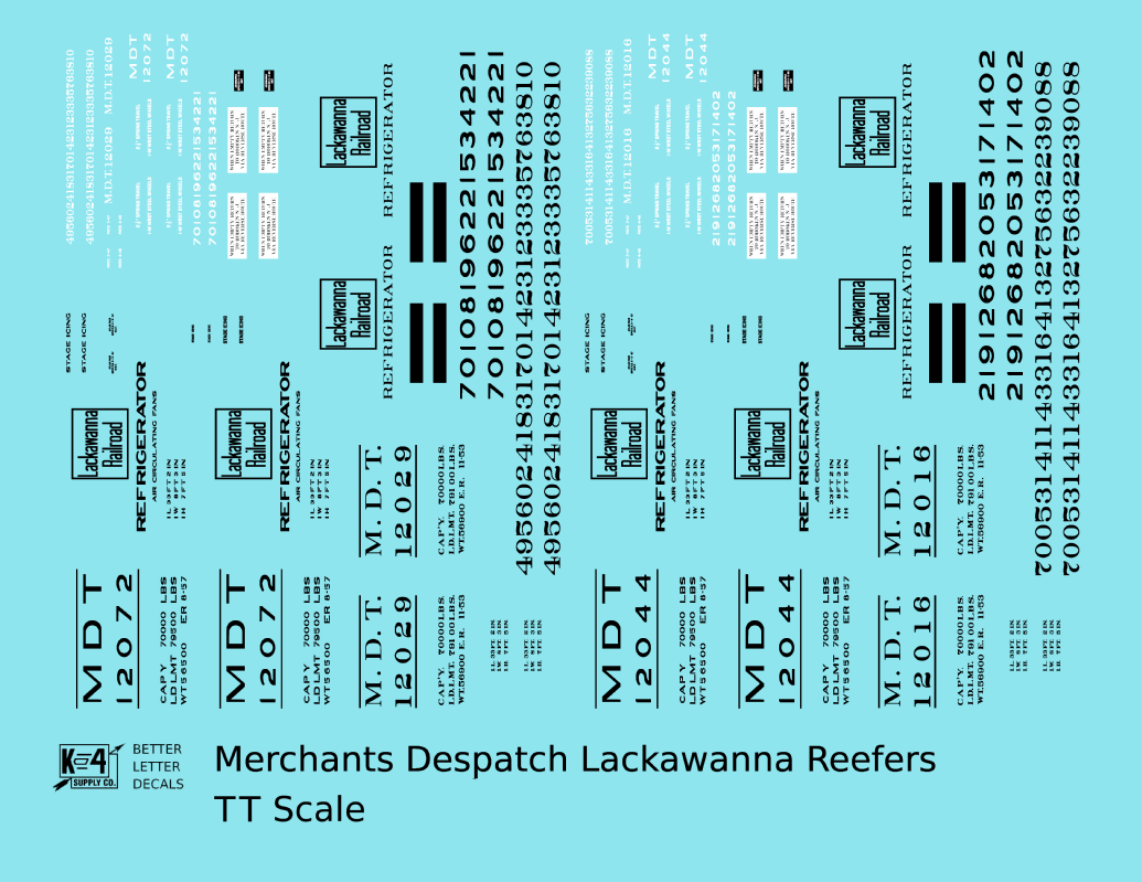 Lackawanna Merchants Despatch MDT DL&W Steel Ice Reefer Black