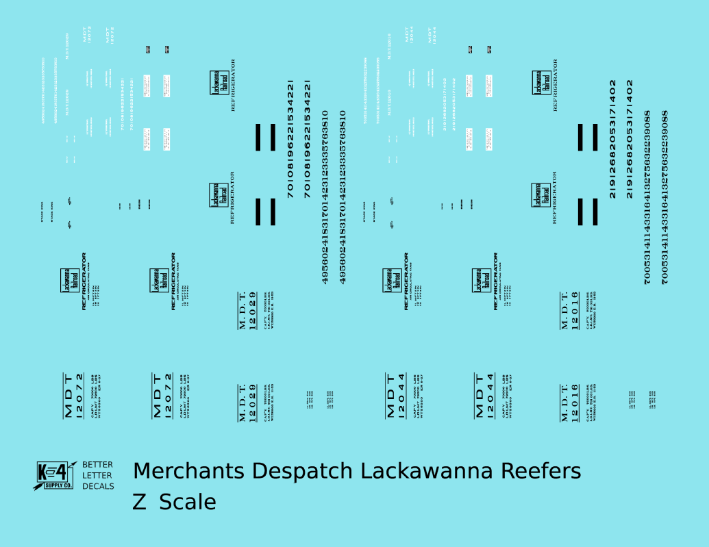 Lackawanna Merchants Despatch MDT DL&W Steel Ice Reefer Black