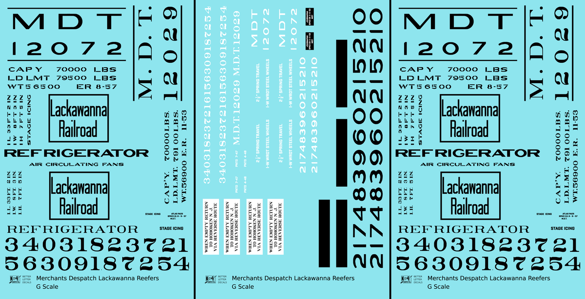 Lackawanna Merchants Despatch MDT DL&W Steel Ice Reefer Black