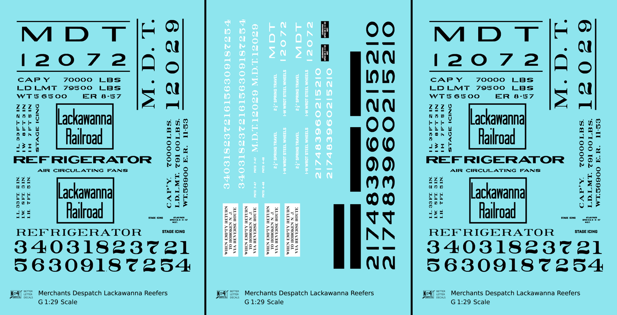 Lackawanna Merchants Despatch MDT DL&W Steel Ice Reefer Black
