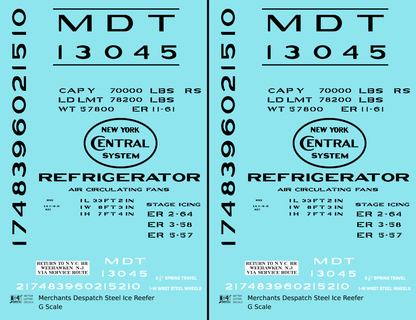 Merchants Despatch MDT NYC Steel Ice Reefer Black Gothic Lettering