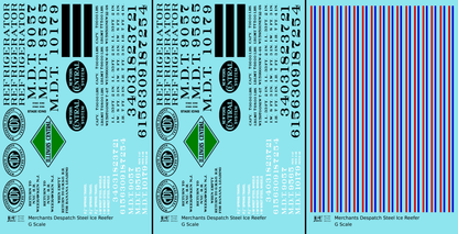 Merchants Despatch MDT NYC IC Steel Ice Reefer  Roman Lettering