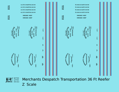 Merchants Despatch MDT Wood Ice Reefer  Early Paint Scheme