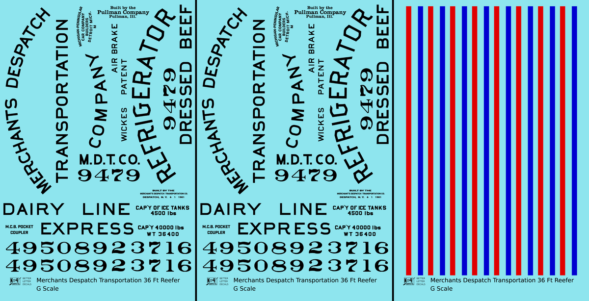 Merchants Despatch MDT Wood Ice Reefer  Early Paint Scheme