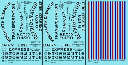 Merchants Despatch MDT Wood Ice Reefer  Early Paint Scheme
