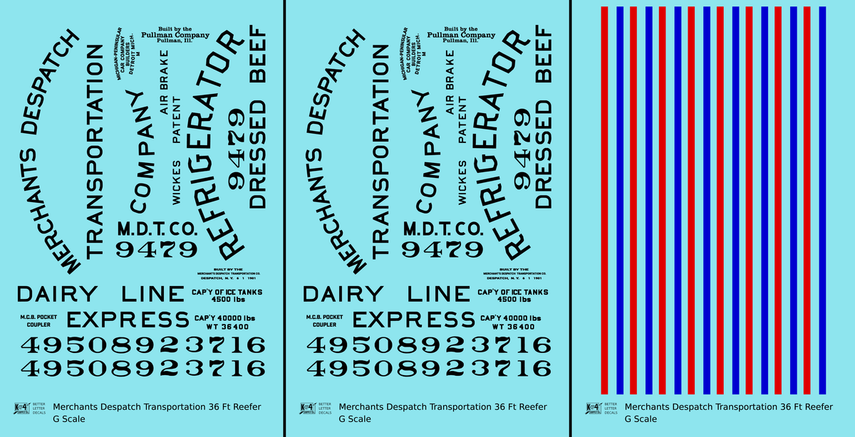 Merchants Despatch MDT Wood Ice Reefer  Early Paint Scheme
