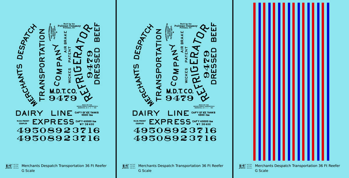 Merchants Despatch MDT Wood Ice Reefer  Early Paint Scheme