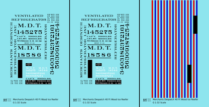 Merchants Despatch MDT Wood Ice Reefer  Roman Lettering