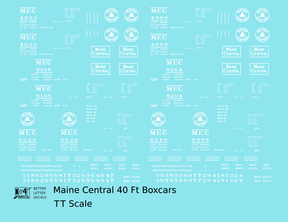 Maine Central 40 Ft Boxcar White