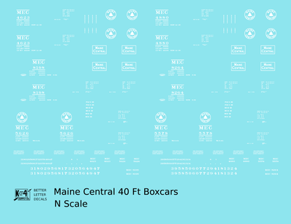 Maine Central 40 Ft Boxcar White