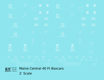 Maine Central 40 Ft Boxcar White