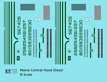 Maine Central Hood Diesel Green