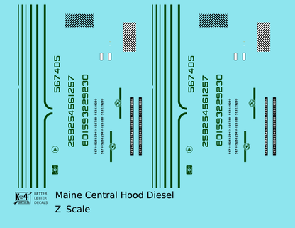 Maine Central Hood Diesel Green