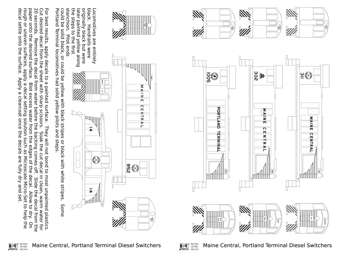 Maine Central Diesel Switcher Locomotive Red and White