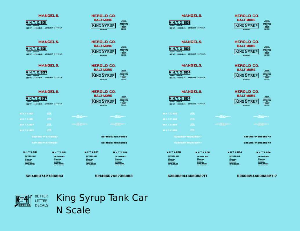 King Syrup Tank Car Red and Black Baltimore