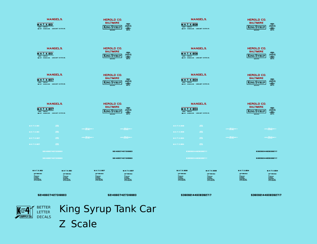 King Syrup Tank Car Red and Black Baltimore