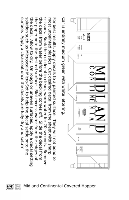 Midland Continental Railway PS Covered Hopper White