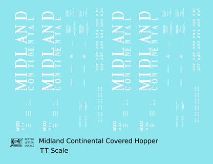 Midland Continental Railway PS Covered Hopper White
