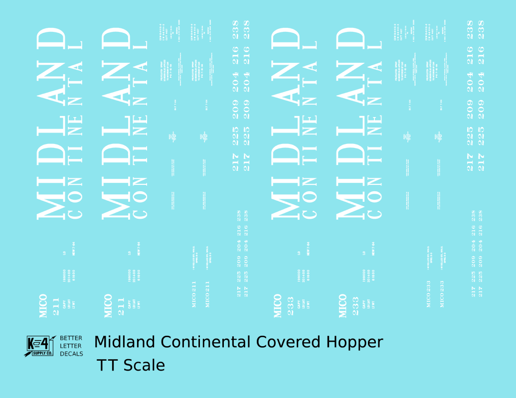Midland Continental Railway PS Covered Hopper White