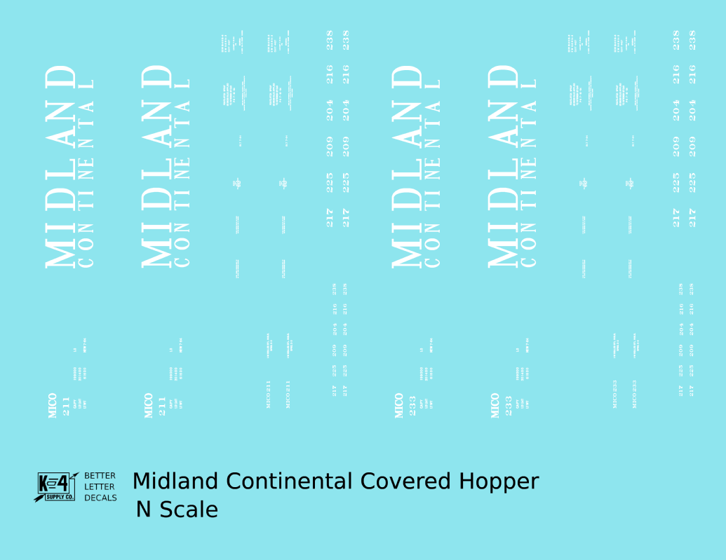 Midland Continental Railway PS Covered Hopper White