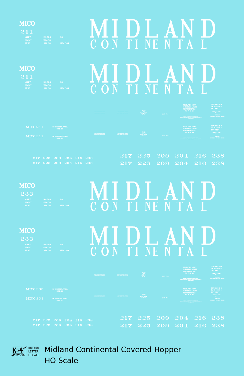 Midland Continental Railway PS Covered Hopper White