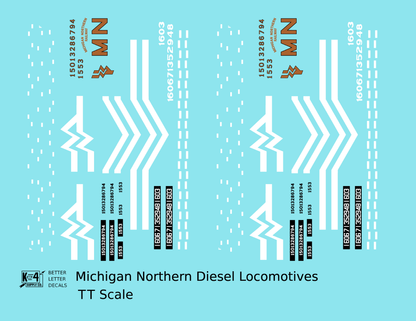 Michigan Northern Diesel Locomotive White and Gold