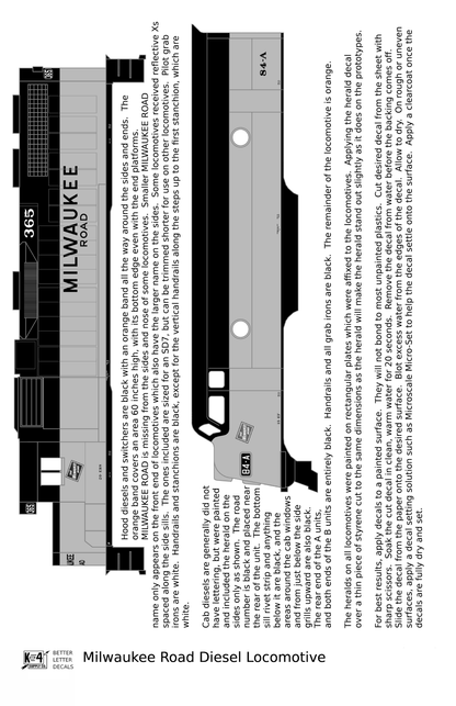 Milwaukee Road Diesel Locomotive Black