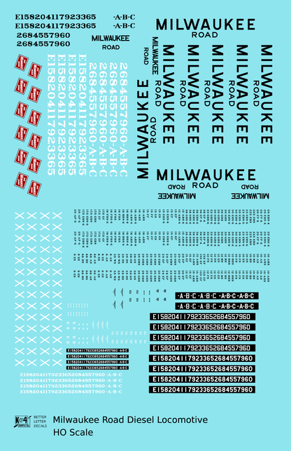 Milwaukee Road Diesel Locomotive Black