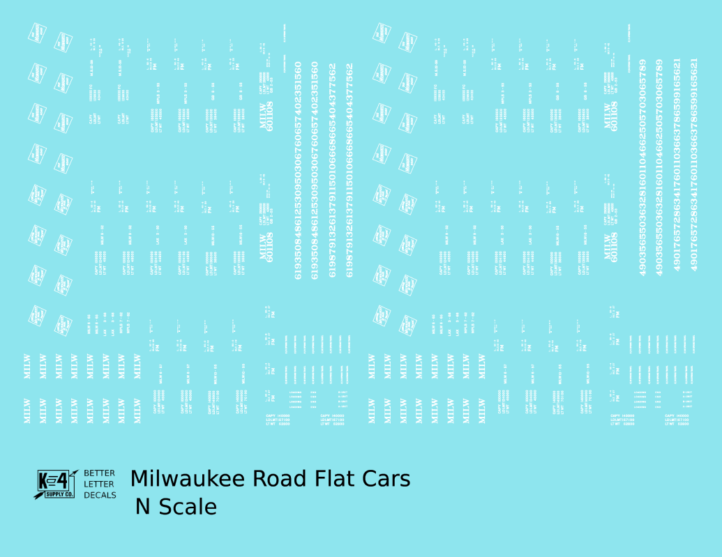 Milwaukee Road Flat Car White