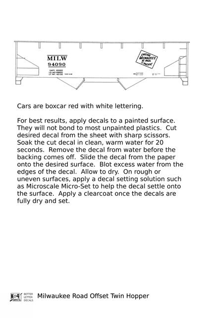 Milwaukee Road Offset Twin Hopper White
