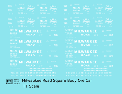 Milwaukee Road Square Body Ore Jenny Car White