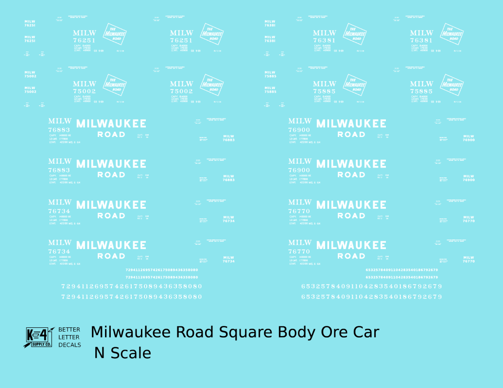 Milwaukee Road Square Body Ore Jenny Car White