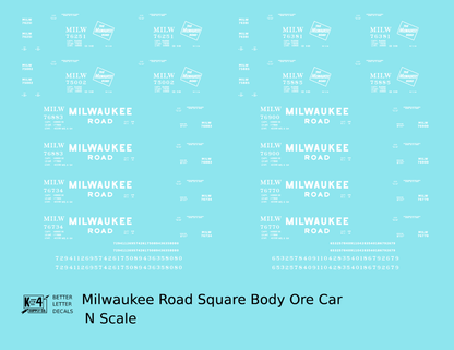 Milwaukee Road Square Body Ore Jenny Car White