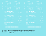 Milwaukee Road Square Body Ore Jenny Car White