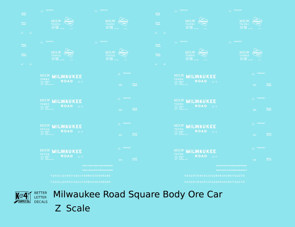 Milwaukee Road Square Body Ore Jenny Car White