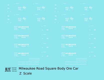 Milwaukee Road Square Body Ore Jenny Car White