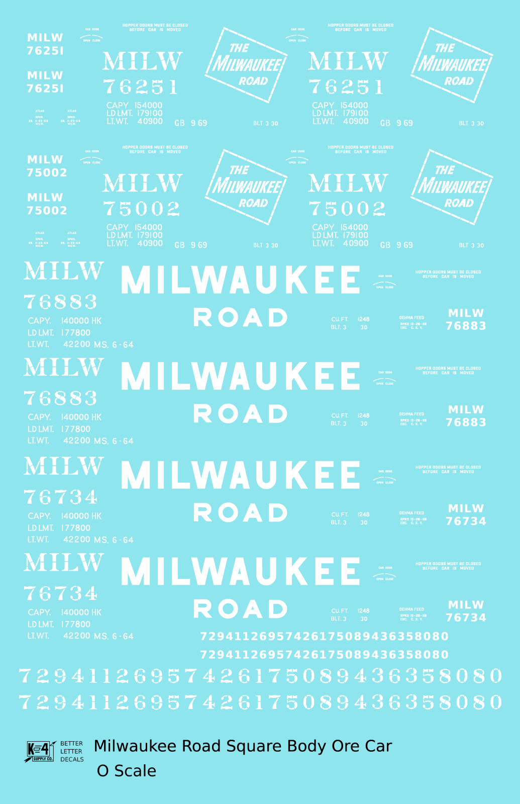 Milwaukee Road Square Body Ore Jenny Car White