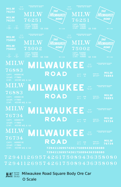 Milwaukee Road Square Body Ore Jenny Car White