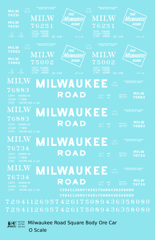 Milwaukee Road Square Body Ore Jenny Car White