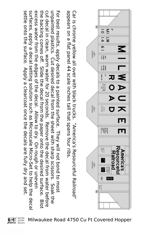 Milwaukee Road 4750 Cu Ft Covered Hopper Black